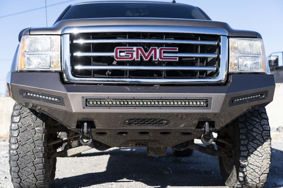 GMC Sierra 1500 Tow Hook Brackets - Front - Rough Country - Tow Hook to Shackle Conversion Kit - Black - '07-'13